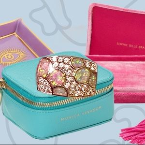 Opal Encrusted & Cubic Zirconia Flower Ring SS 925